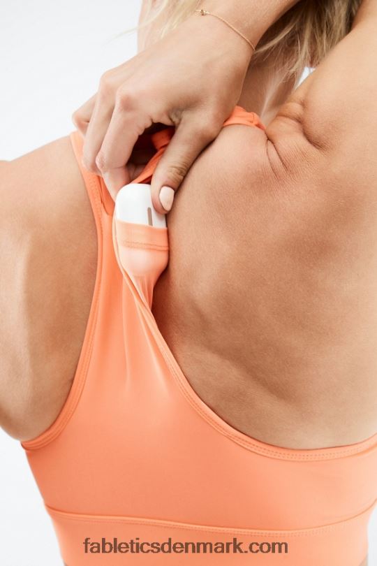 Fabletics Kvinder on-the-go medium impact sports bh 117 PNX2T1767 orange udbrud