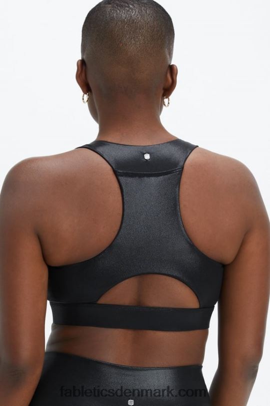 Fabletics Kvinder on-the-go midi medium impact sports bh 127 PNX2T1820 sort tågefolie