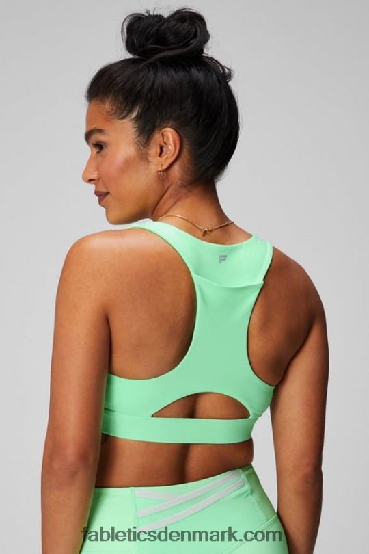 Fabletics Kvinder on-the-go midi medium impact sports bh 127 PNX2T1822 sukkeret lime