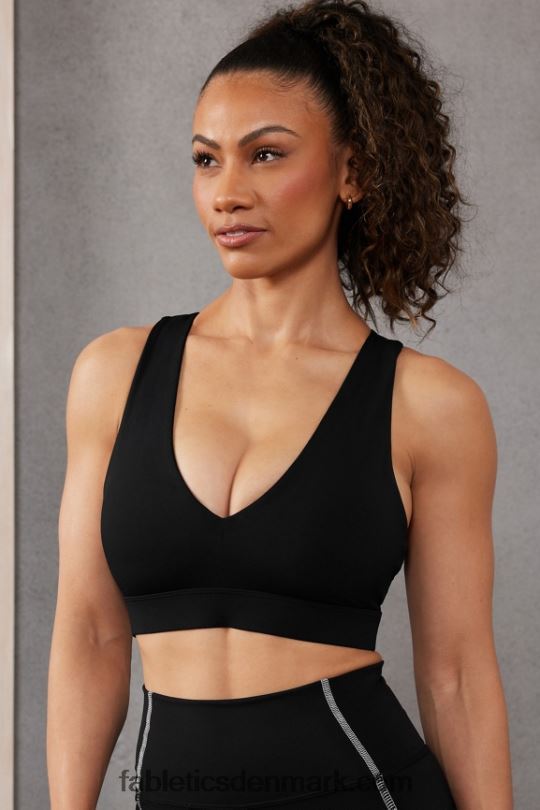 Fabletics Kvinder on-the-go midi medium impact sports bh 127 PNX2T1823 sort