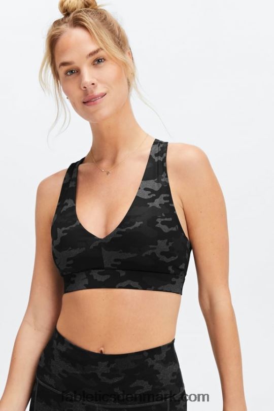 Fabletics Kvinder on-the-go midi medium impact sports bh 128 PNX2T1829 kul camo