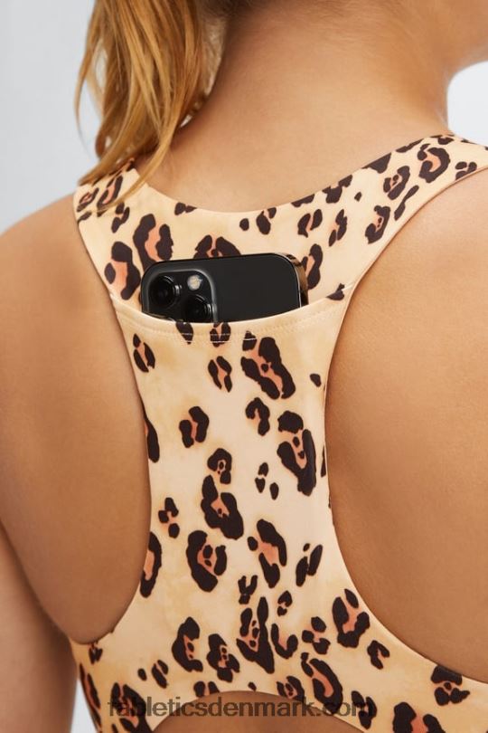 Fabletics Kvinder on-the-go midi medium impact sports bh 129 PNX2T1832 ørkenleopard