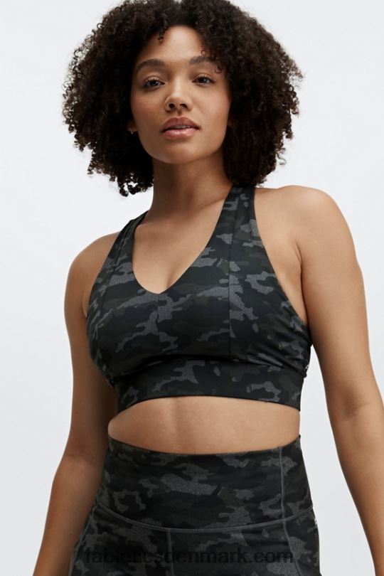 Fabletics Kvinder on-the-go midi medium impact sports bh 130 PNX2T1835 kul camo/sort logo