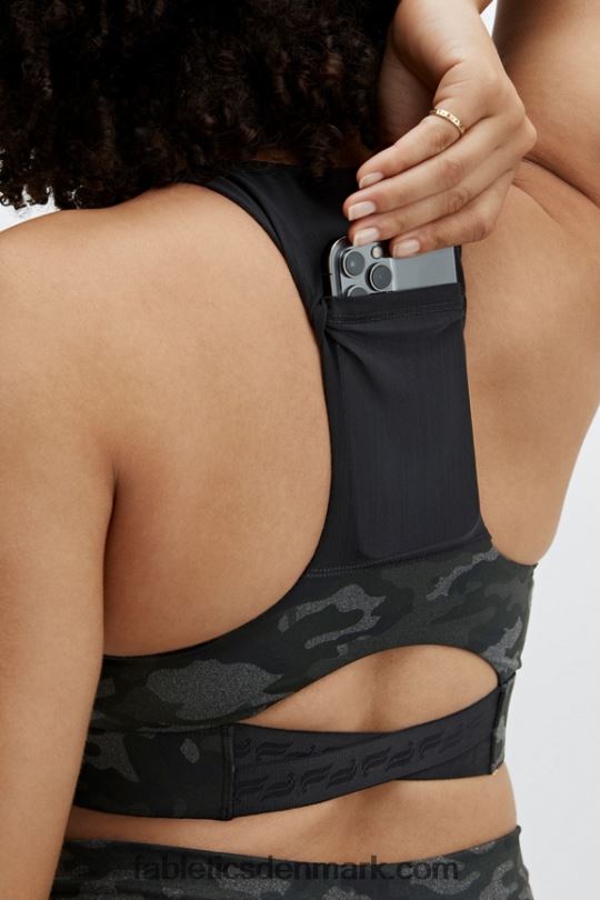 Fabletics Kvinder on-the-go midi medium impact sports bh 130 PNX2T1835 kul camo/sort logo