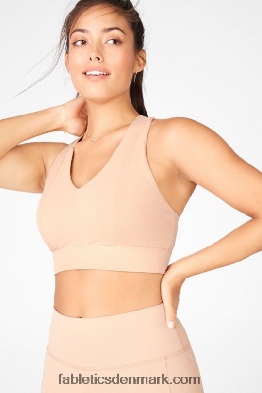 Fabletics Kvinder on-the-go midi medium impact sports bh 131 PNX2T1841 cafe ole