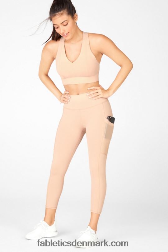 Fabletics Kvinder on-the-go midi medium impact sports bh 131 PNX2T1841 cafe ole