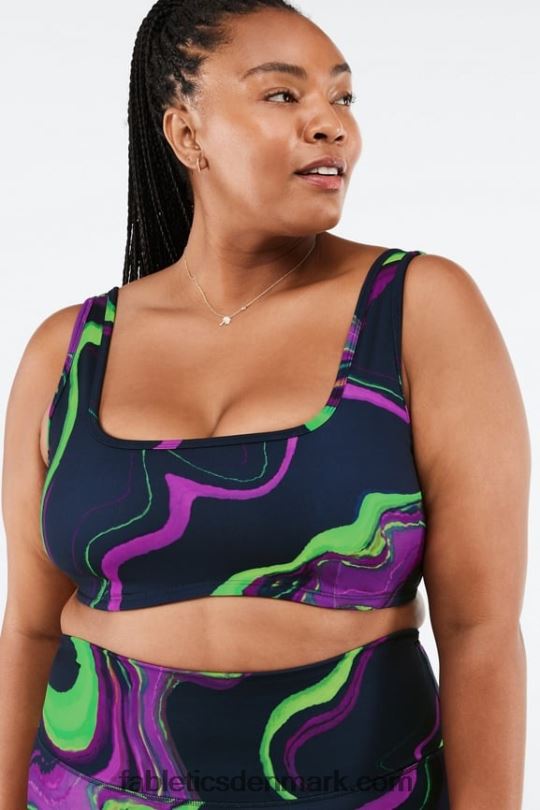 Fabletics Kvinder rivka sports-bh med medium slagkraft PNX2T1892 dis bølge