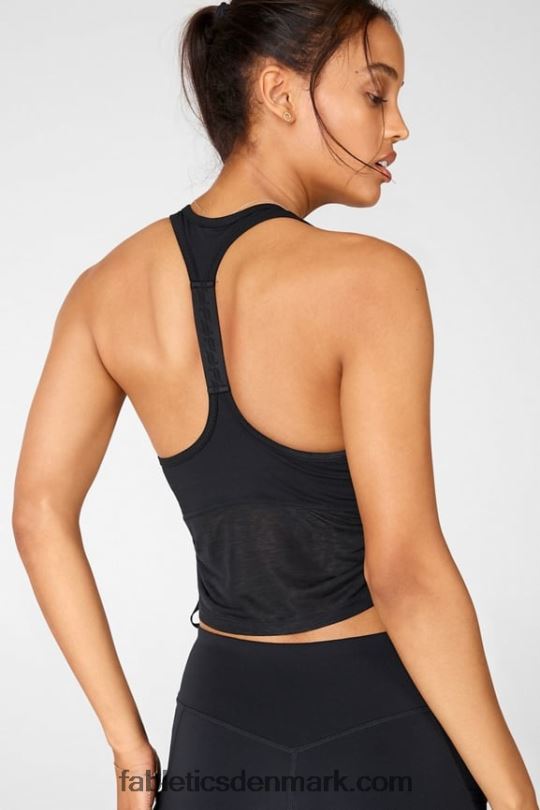 Fabletics Kvinder ryan midi logo sports bh PNX2T1927 sort logo