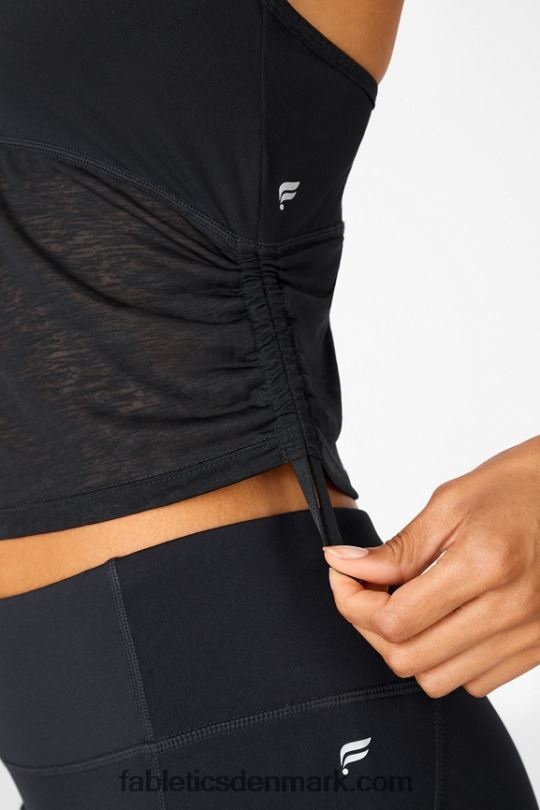 Fabletics Kvinder ryan midi logo sports bh PNX2T1927 sort logo