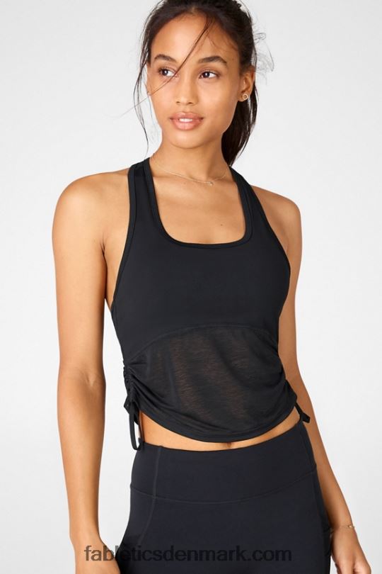 Fabletics Kvinder ryan midi logo sports bh PNX2T1927 sort logo
