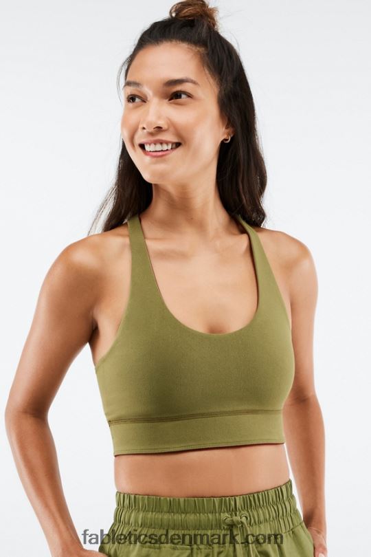Fabletics Kvinder simone sculptknit vendbar midi-bh PNX2T1862 mursten/falmet oliven