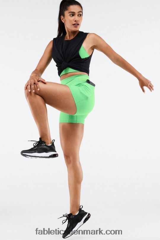 Fabletics Kvinder simone sculptknit vendbar sports-bh PNX2T1863 sort/springblad