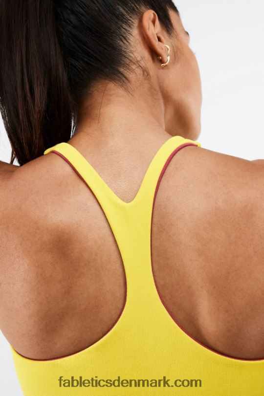 Fabletics Kvinder simone sculptknit vendbar sports-bh PNX2T1864 solsikke/meget bær