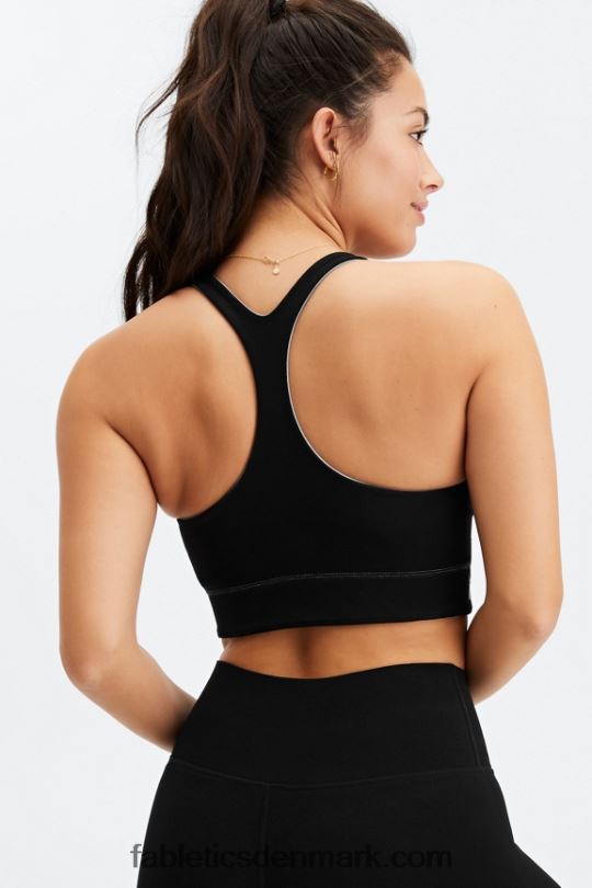 Fabletics Kvinder simone sculptknit vendbar sportsbh PNX2T1860 regnsky/sort
