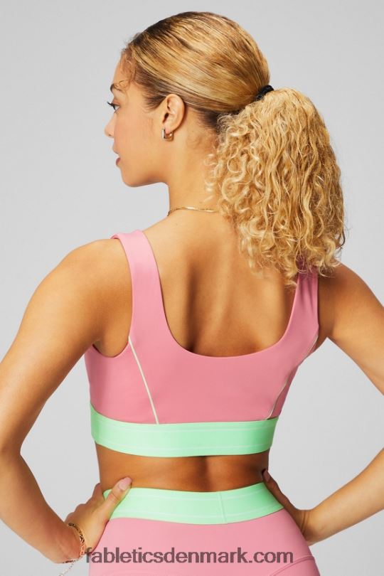 Fabletics Kvinder sports-bh med medium slagpåvirkning PNX2T1815 rouge blush/sukkerlime