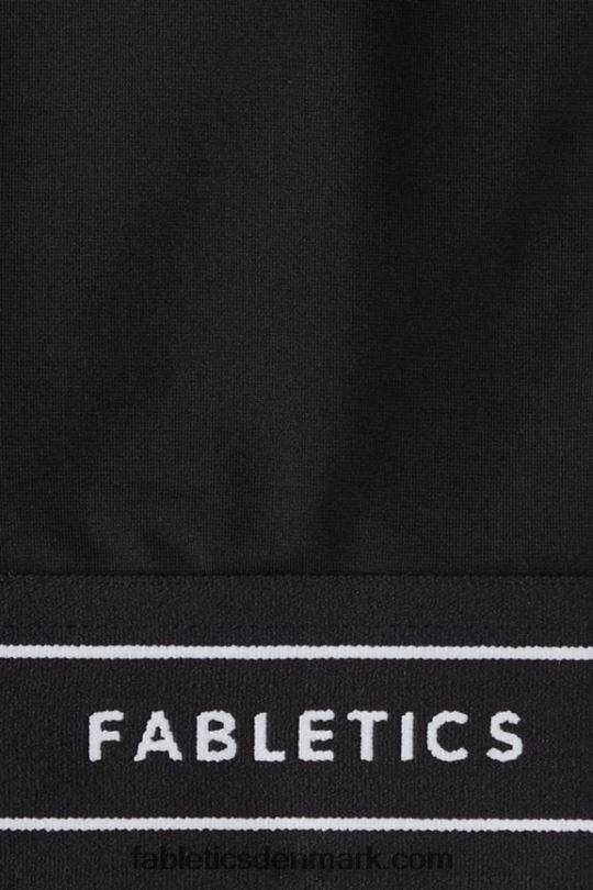 Fabletics Kvinder sports-bh med medium slagpåvirkning PNX2T1816 sort/klassisk hvid logo