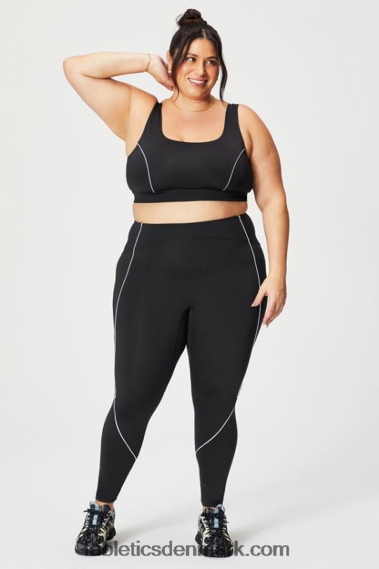 Fabletics Kvinder sports-bh med medium slagpåvirkning PNX2T1845 sort/klassisk hvid