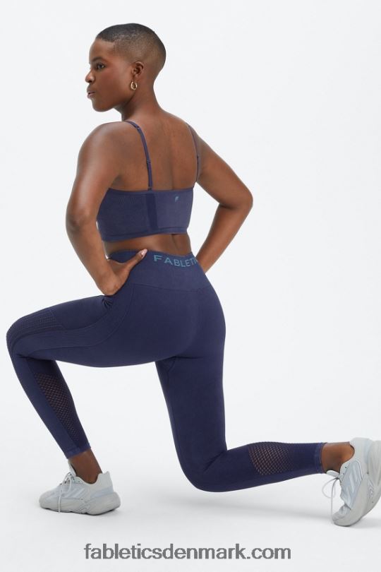 Fabletics Kvinder sync sømløs bralette PNX2T2818 vasket dyb navy