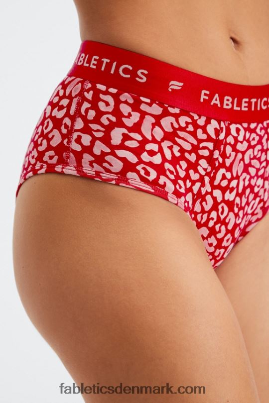 Fabletics Kvinder 24-7 højtaljet trusse PNX2T2865 haute rød leopard kys