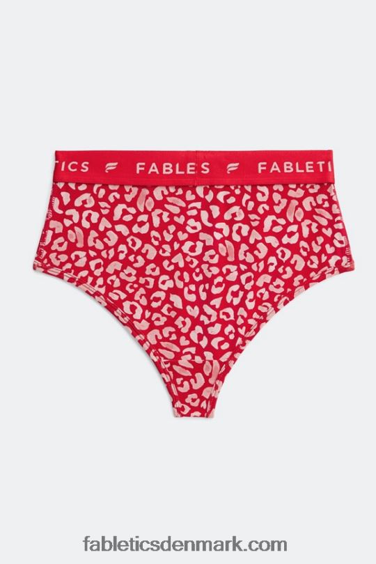 Fabletics Kvinder 24-7 højtaljet trusse PNX2T2865 haute rød leopard kys