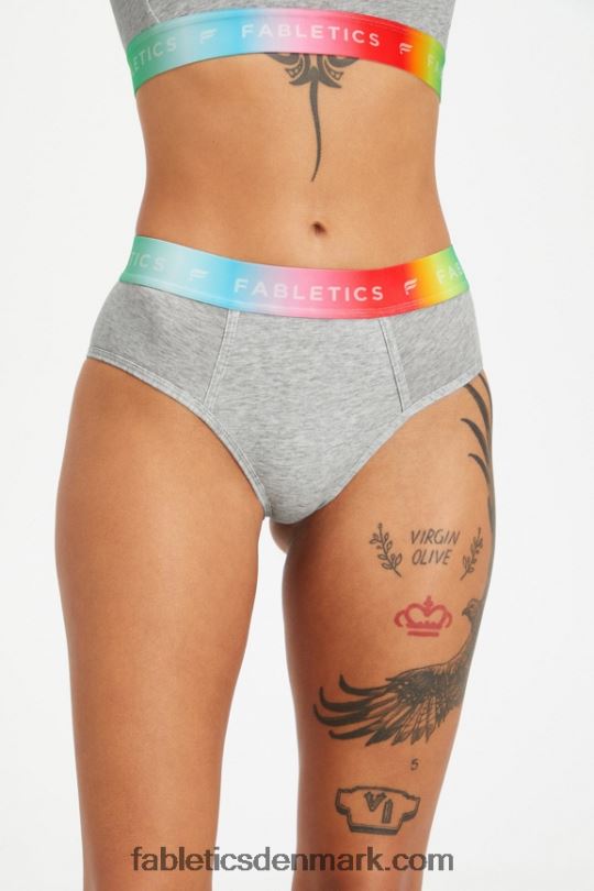 Fabletics Kvinder 24/7 pride højtaljet trusse PNX2T2862 lys gråmeleret