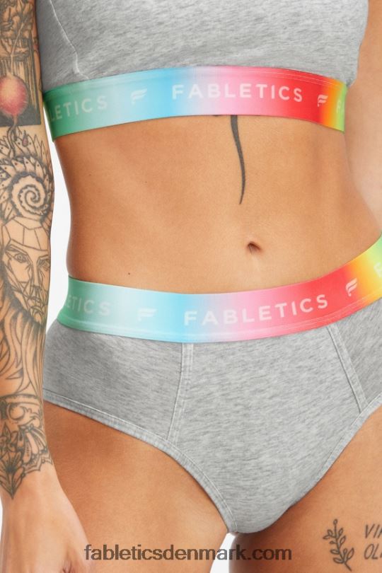 Fabletics Kvinder 24/7 pride højtaljet trusse PNX2T2862 lys gråmeleret