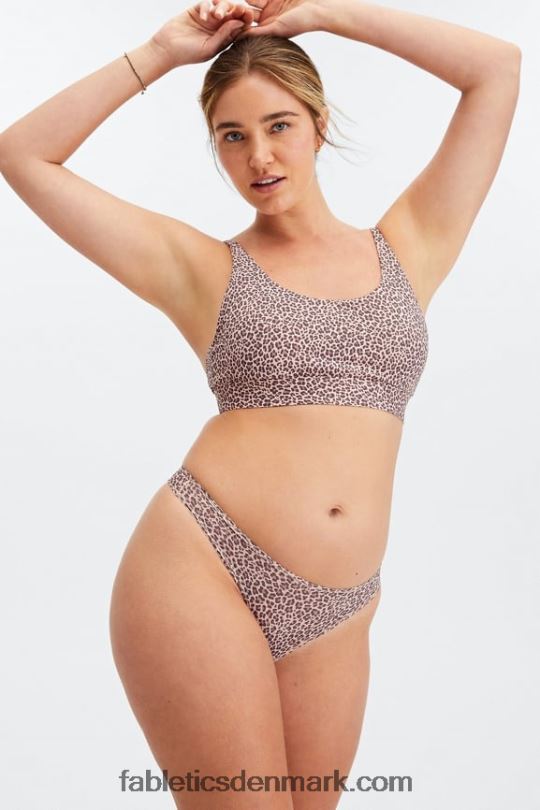 Fabletics Kvinder fin touch string PNX2T2847 støvet roset leopardplet