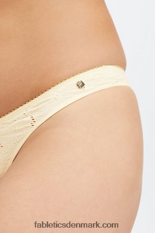 Fabletics Kvinder sømløs højtaljet g-streng med blonder PNX2T2892 hejre/visget lime