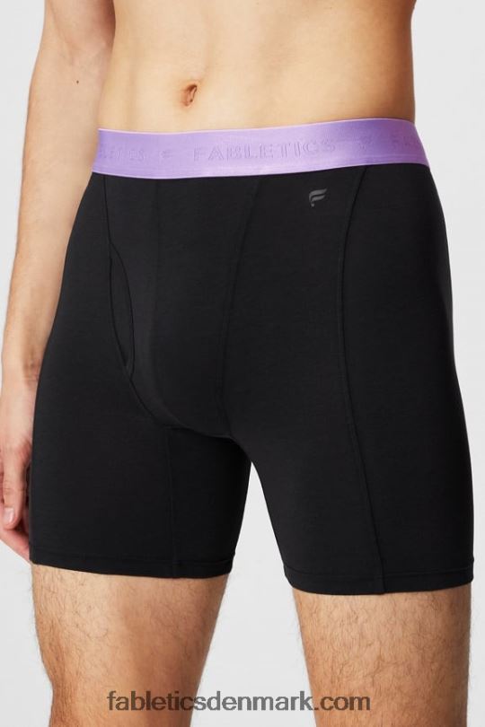 Fabletics Mænd 24-7 boxershorts 196 PNX2T3758 sort/lilla cosmo