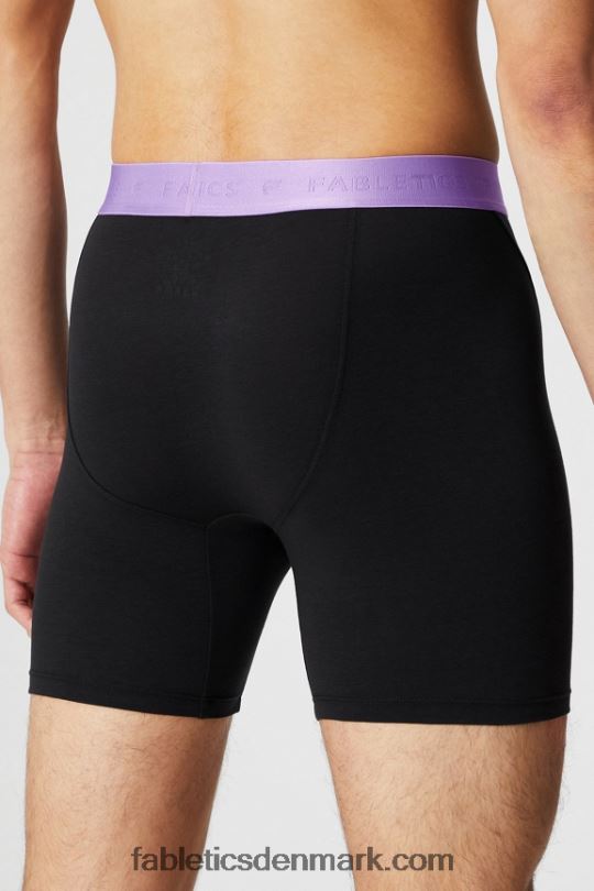 Fabletics Mænd 24-7 boxershorts 196 PNX2T3758 sort/lilla cosmo