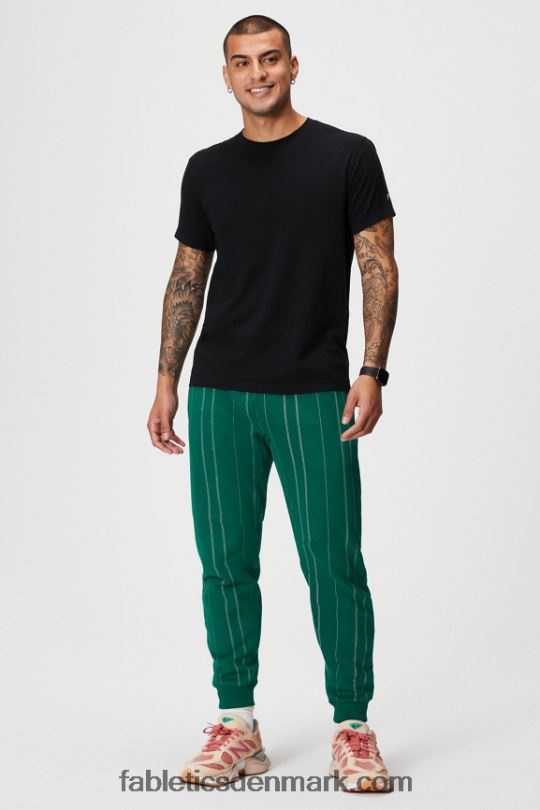 Fabletics Mænd gå-på-joggeren PNX2T3093 fairway grøn tekstur stribe