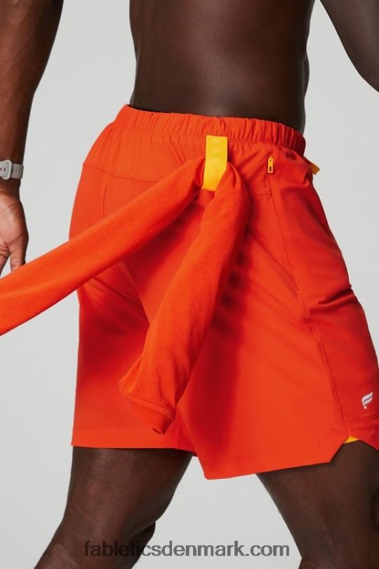 Fabletics Mænd den ene korte 152 PNX2T3234 arvestykke tomat