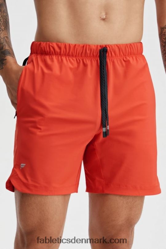 Fabletics Mænd den ene korte 161 PNX2T3281 orange ild