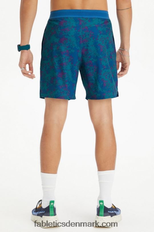 Fabletics Mænd den grundlæggende korte 163 PNX2T3334 nautisk blågrøn nueue camo