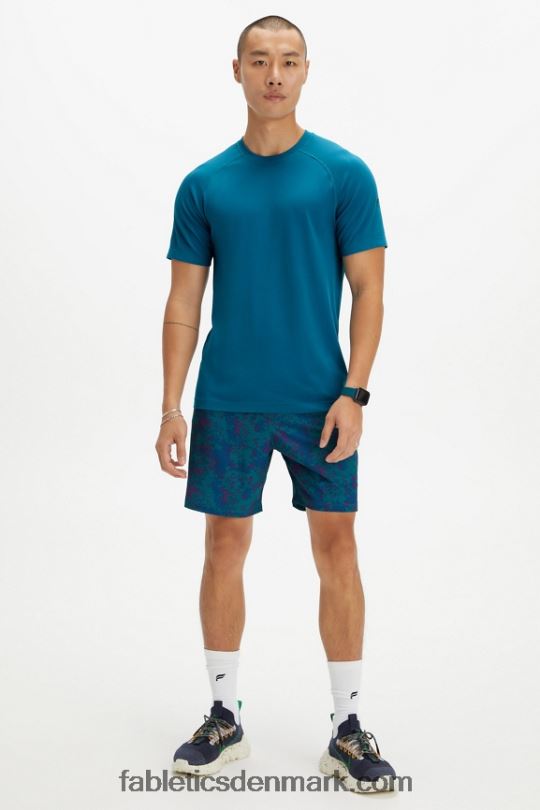 Fabletics Mænd den grundlæggende korte 163 PNX2T3334 nautisk blågrøn nueue camo