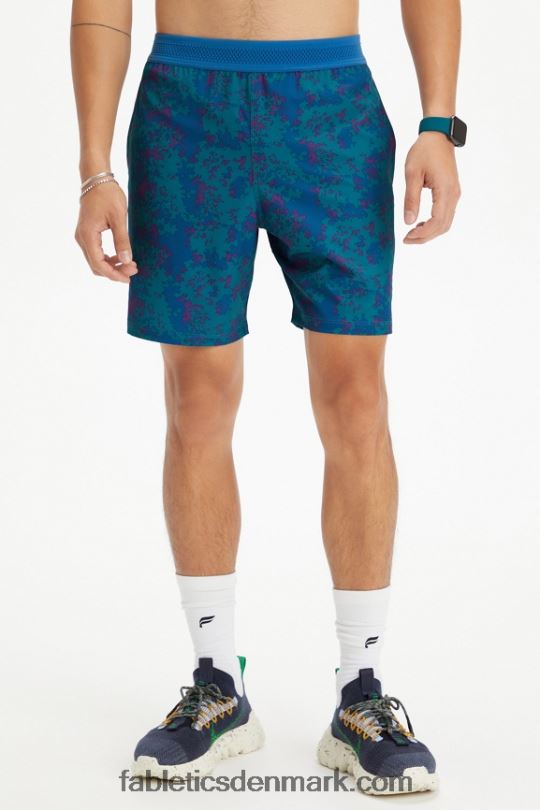 Fabletics Mænd den grundlæggende korte 163 PNX2T3334 nautisk blågrøn nueue camo