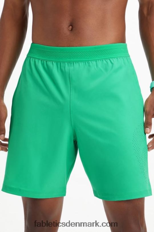 Fabletics Mænd den grundlæggende korte 164 PNX2T3335 væsentlig grøn perforering