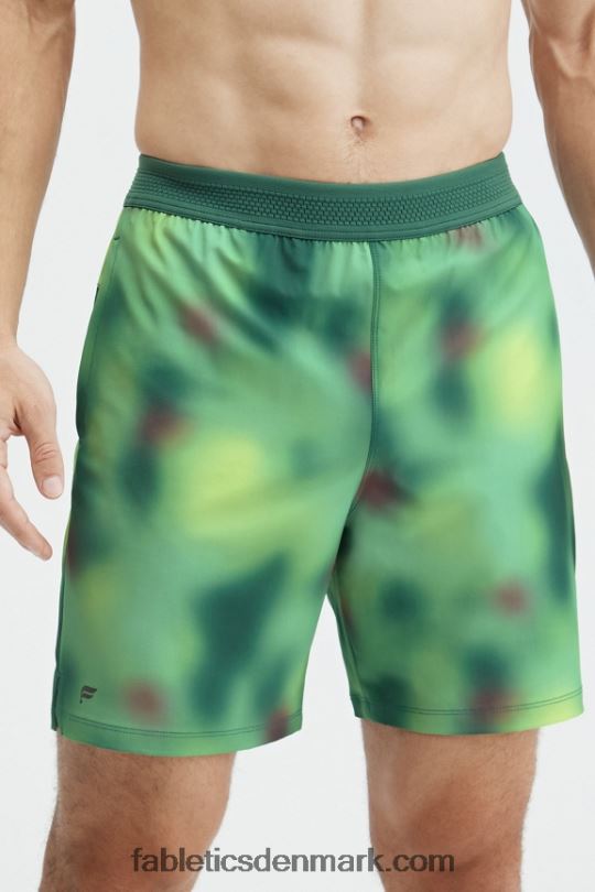 Fabletics Mænd den grundlæggende korte 165 PNX2T3344 azurgrøn sløring