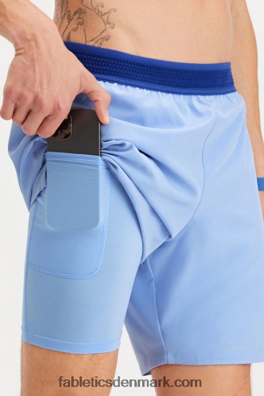 Fabletics Mænd den grundlæggende korte (foret) PNX2T3322 damp blå