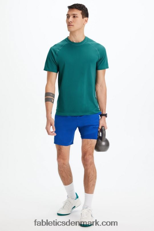 Fabletics Mænd den grundlæggende korte (foret) PNX2T3323 race blå