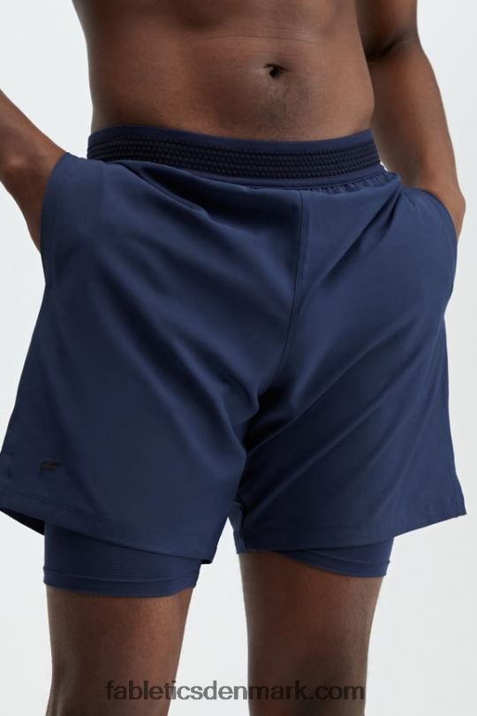 Fabletics Mænd den grundlæggende korte (foret) PNX2T3326 flåde