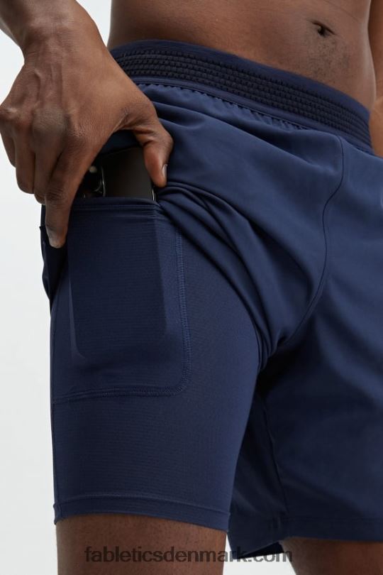 Fabletics Mænd den grundlæggende korte (foret) PNX2T3326 flåde