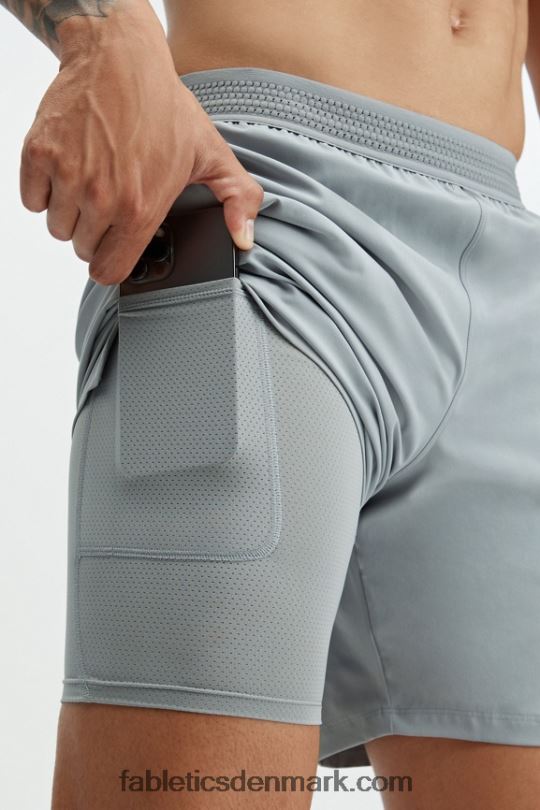 Fabletics Mænd den grundlæggende korte (foret) PNX2T3327 skygge grå