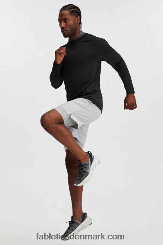 Fabletics Mænd den grundlæggende korte (foret) PNX2T3330 mineralgrå