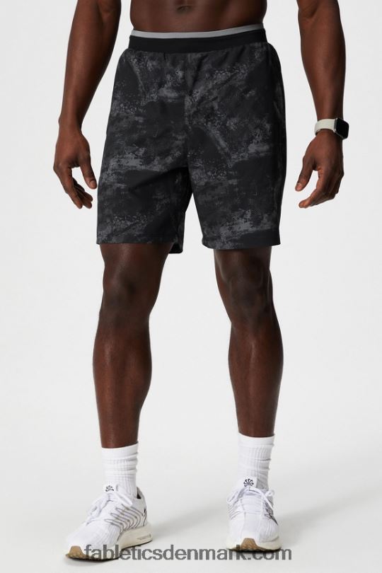 Fabletics Mænd den grundlæggende korte ii 144 PNX2T3193 sort omgivende støj