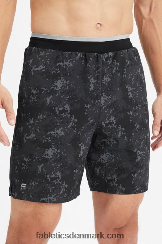 Fabletics Mænd den grundlæggende korte ii 145 PNX2T3197 sort nueue camo