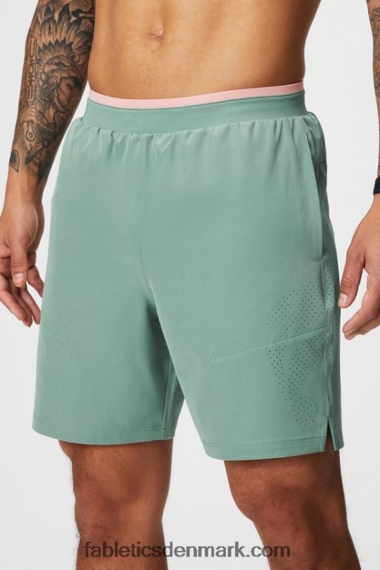 Fabletics Mænd den grundlæggende korte ii 146 PNX2T3203 grå timian perforeret