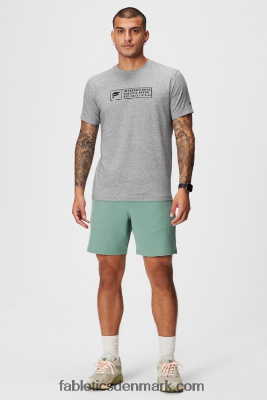 Fabletics Mænd den grundlæggende korte ii 146 PNX2T3203 grå timian perforeret