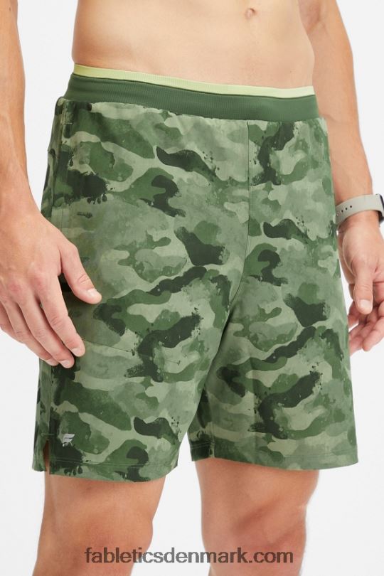 Fabletics Mænd den grundlæggende korte ii 149 PNX2T3221 taktisk grøn camo