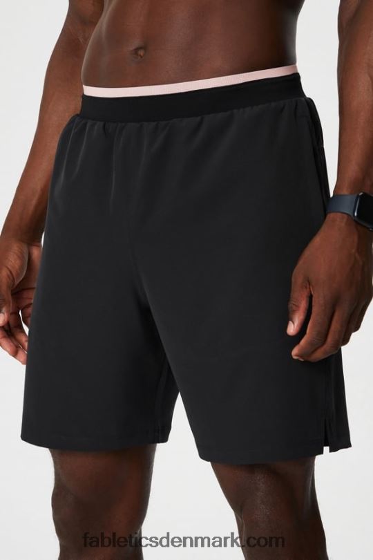 Fabletics Mænd den grundlæggende korte ii 150 PNX2T3225 sort/lyserød smørcreme